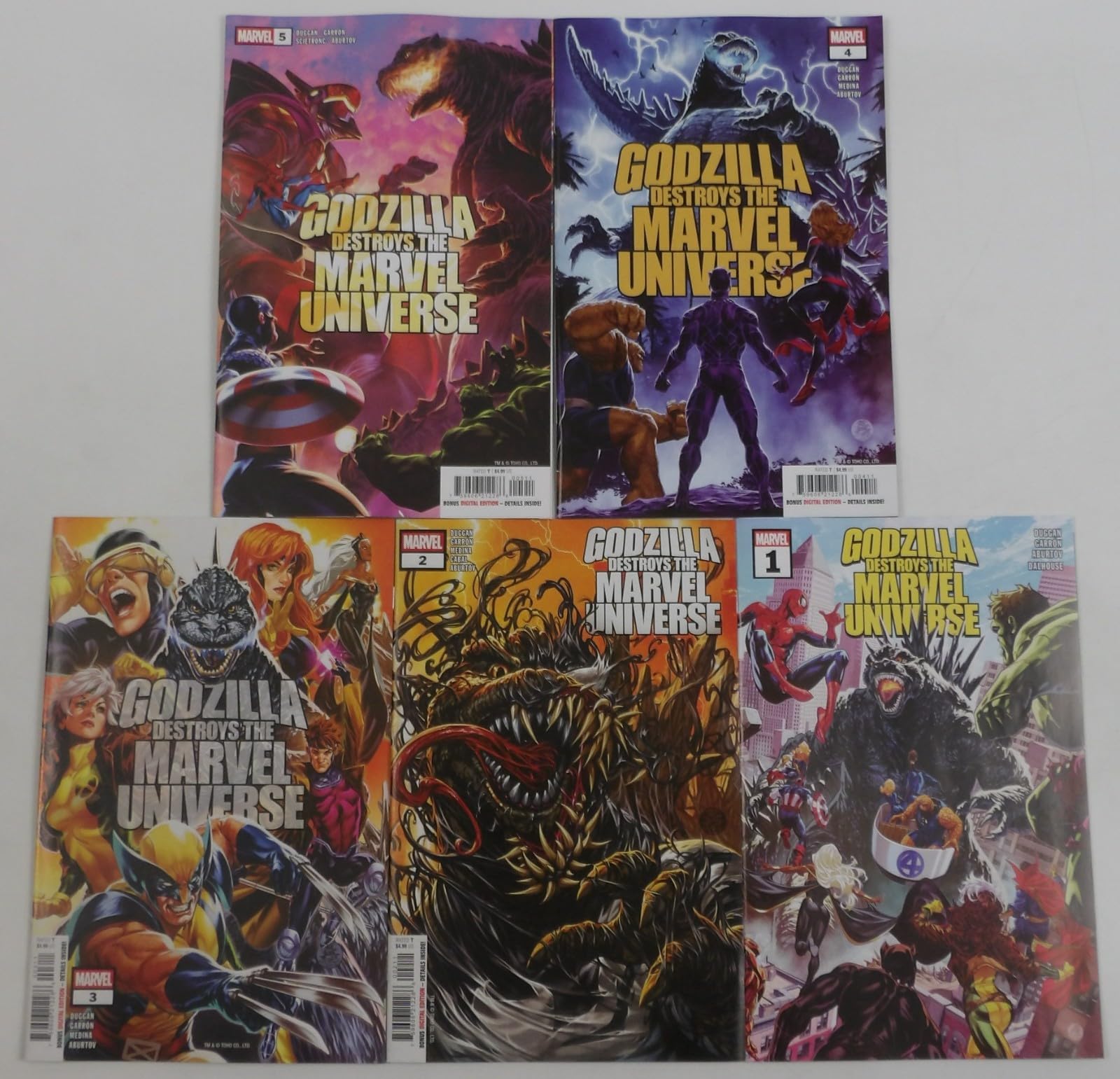 Amazon.com: Godzilla Destroys the Marvel Universe #1-5 complete